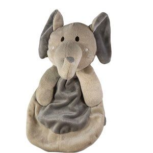 Security Blanket Elephant Baby Lovey So Soft RN #119741 Paws Squeak Brown Gray